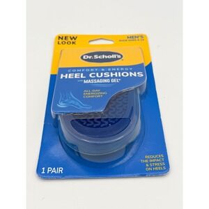 Dr. Scholls Comfort & Energy Heel Cushions Massaging GelMens SZ 8-14 Blue 1Pair